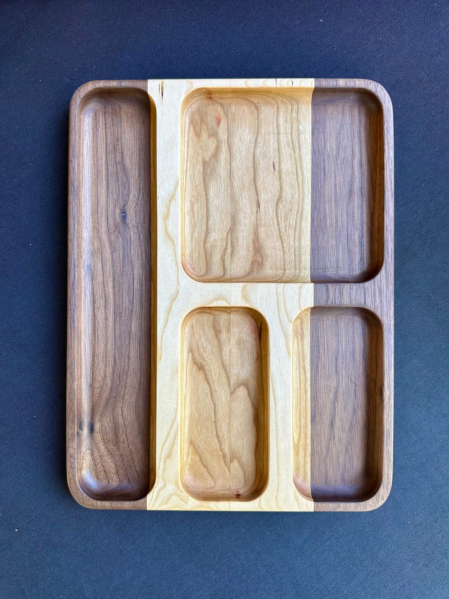 EDC Tray - 4 zone (Walnut, Maple)
