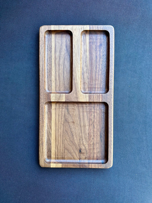 EDC Tray - 3 zone (Walnut)