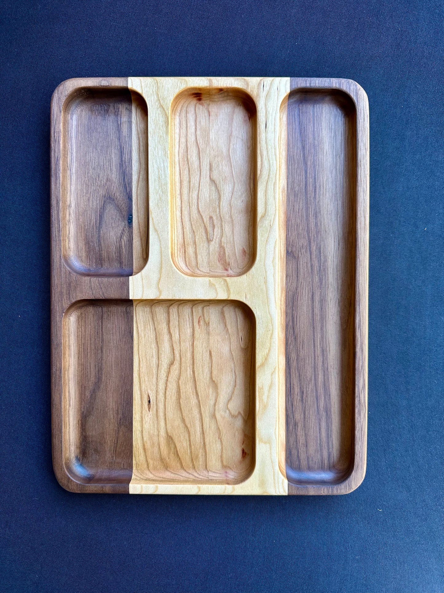 EDC Tray - 4 zone (Walnut, Cherry)