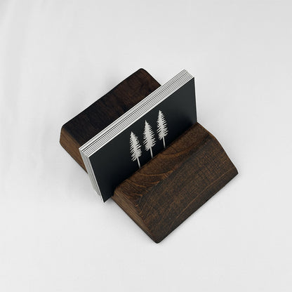 Barrel Stave Business Card Holder