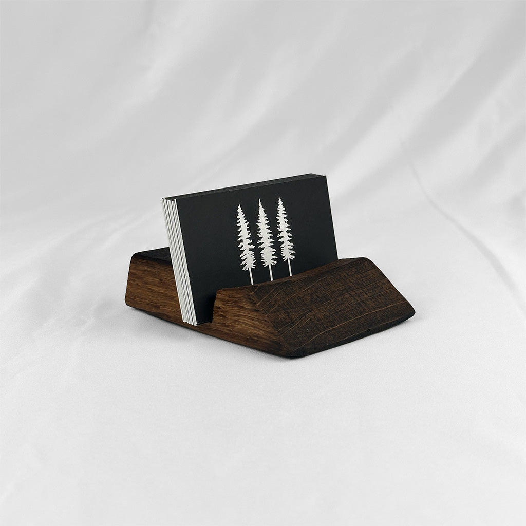 Barrel Stave Business Card Holder